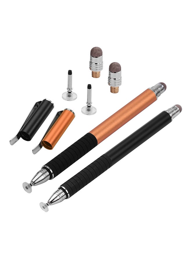 2 In 1 Touchscreen Precision Stylus Pen With Conductive Head And Disc Tip Universal Pen Multicolour - Image 1